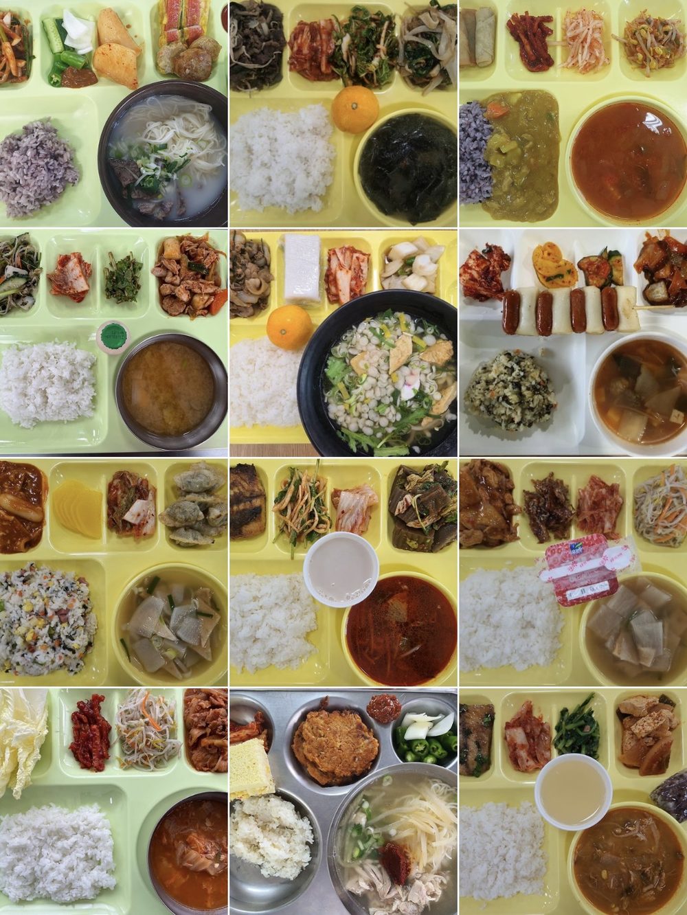 실제 배식한 급식 식판 사진 모음